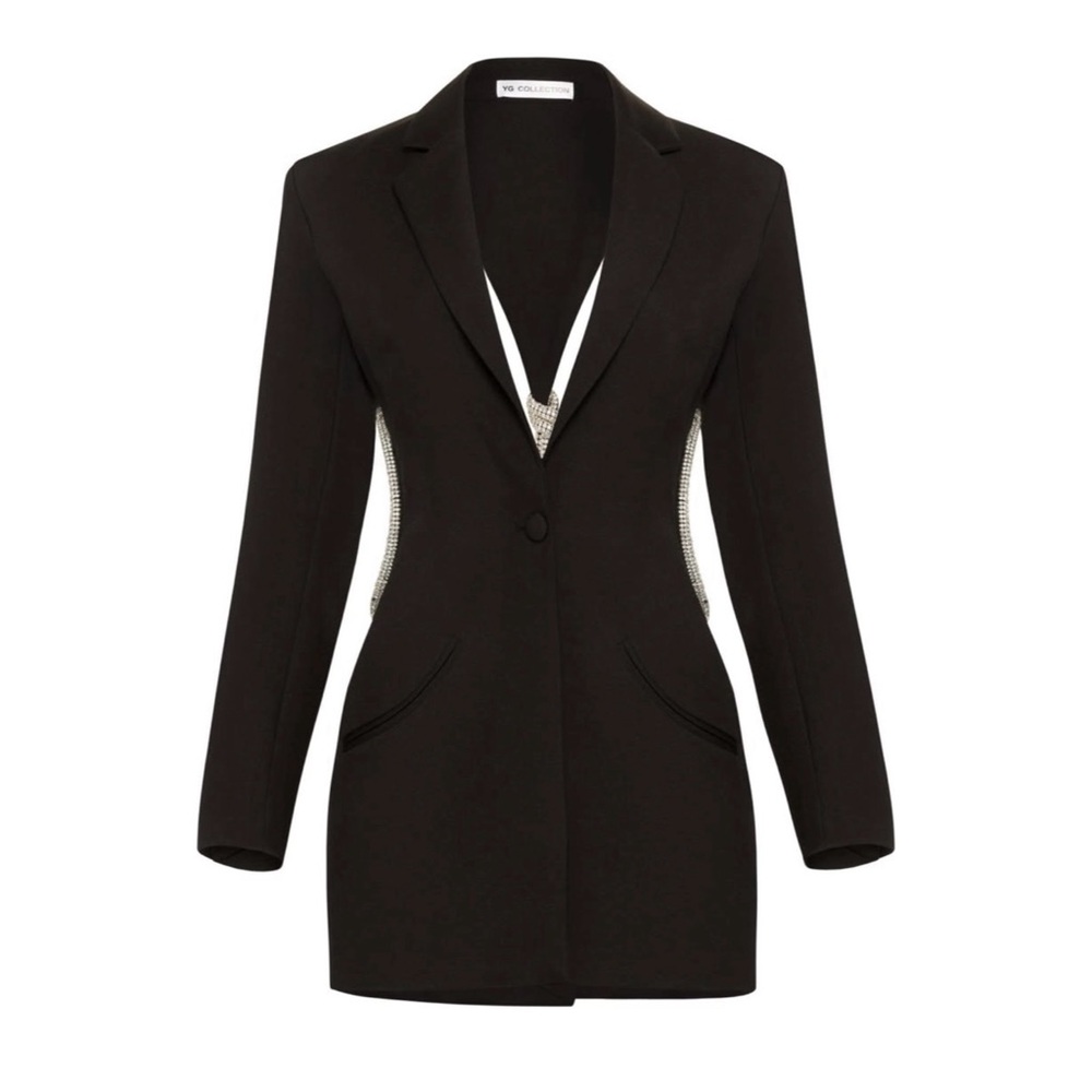YG Collection Rhinestone Open Back Blazer - Picture 5 of 9